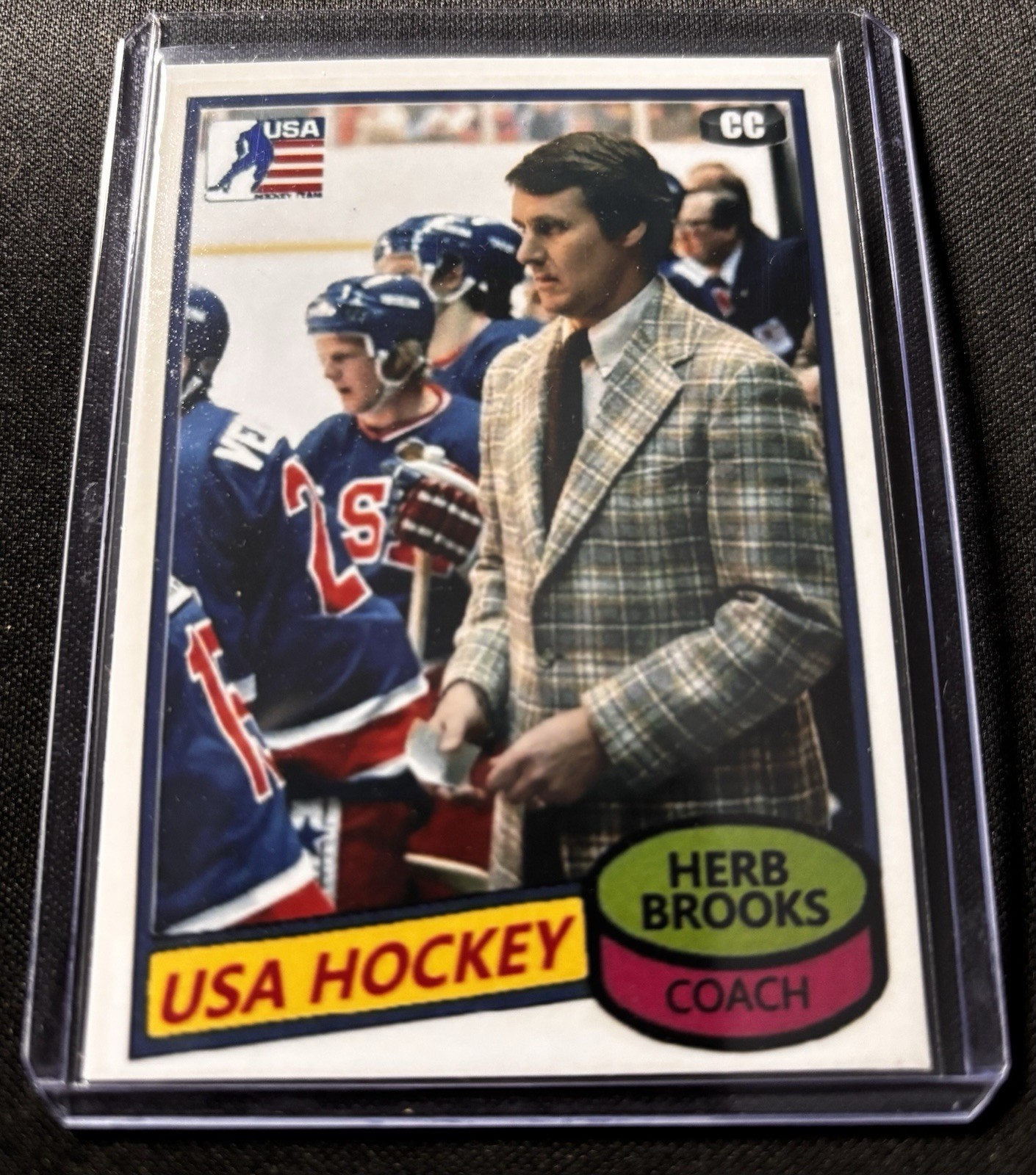 HERB BROOKS USA MIRACLE ACEO ART CARD MY ORIGINAL DESIGN AI IMAGE
