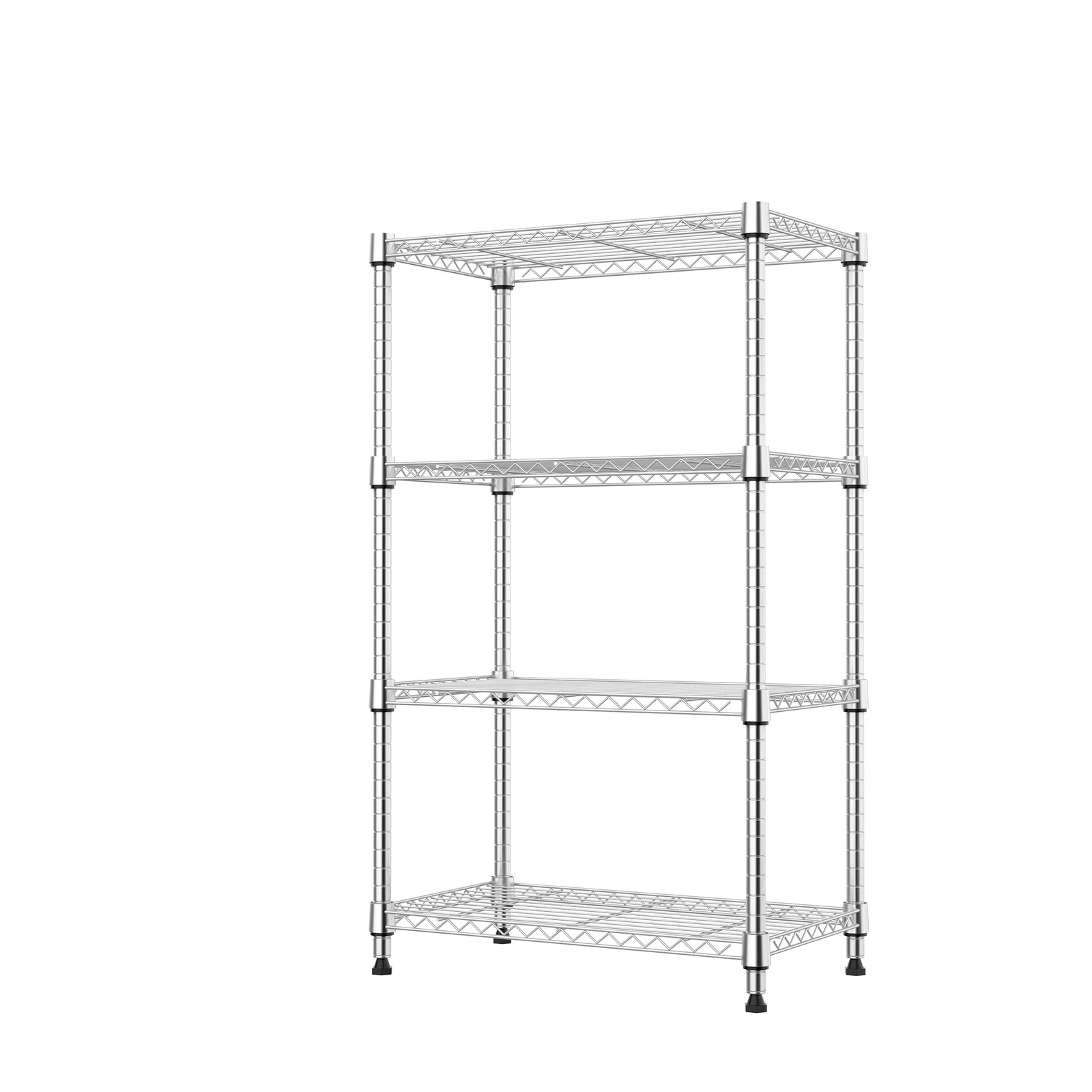 4Tier Steel Wire Storage Shelving 5-Tier Utility Shelving Unit with Wheels