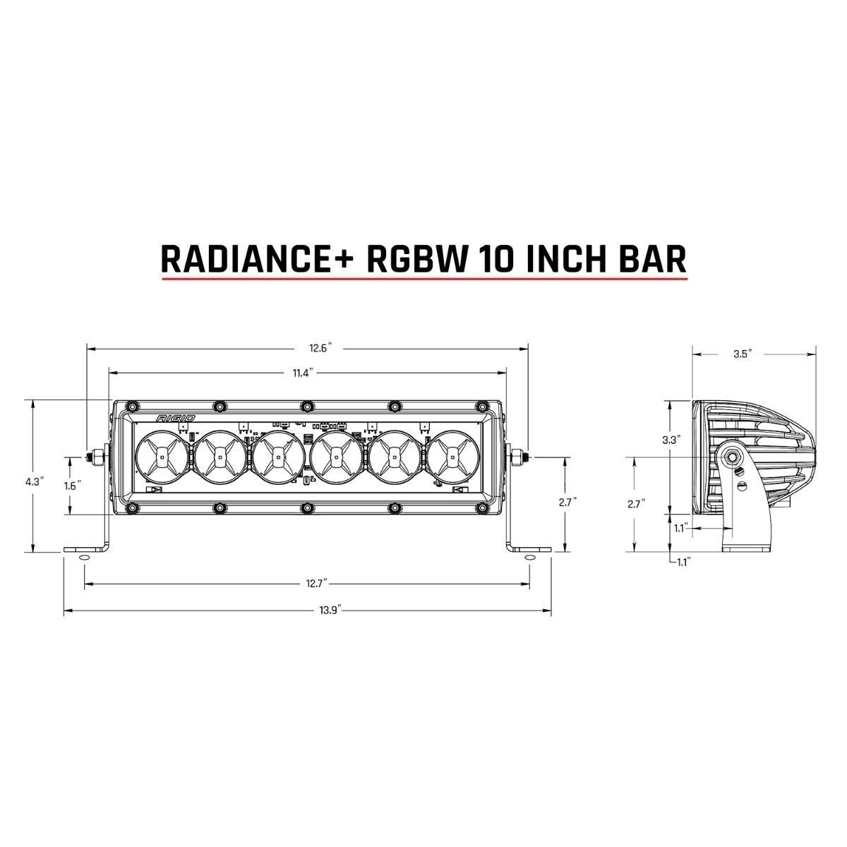 RIGID® 10" & 40" Radiance+ RGBW Light Bars, Pair of Scene Pods, Wiring Harnesses
