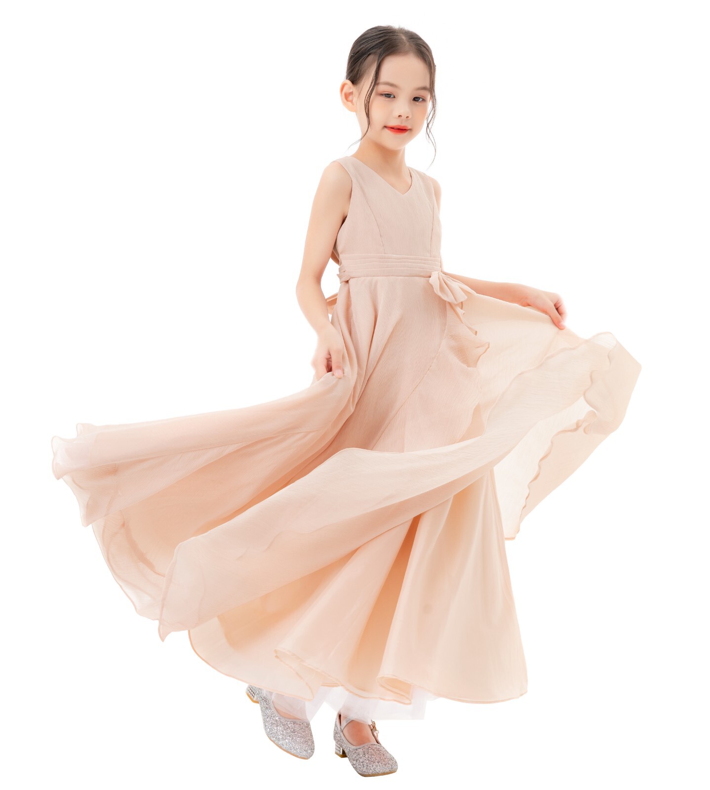 Wedding Chiffon Flower Girl Dress Ruffled Chiffon Dress Formal Dress for Toddler