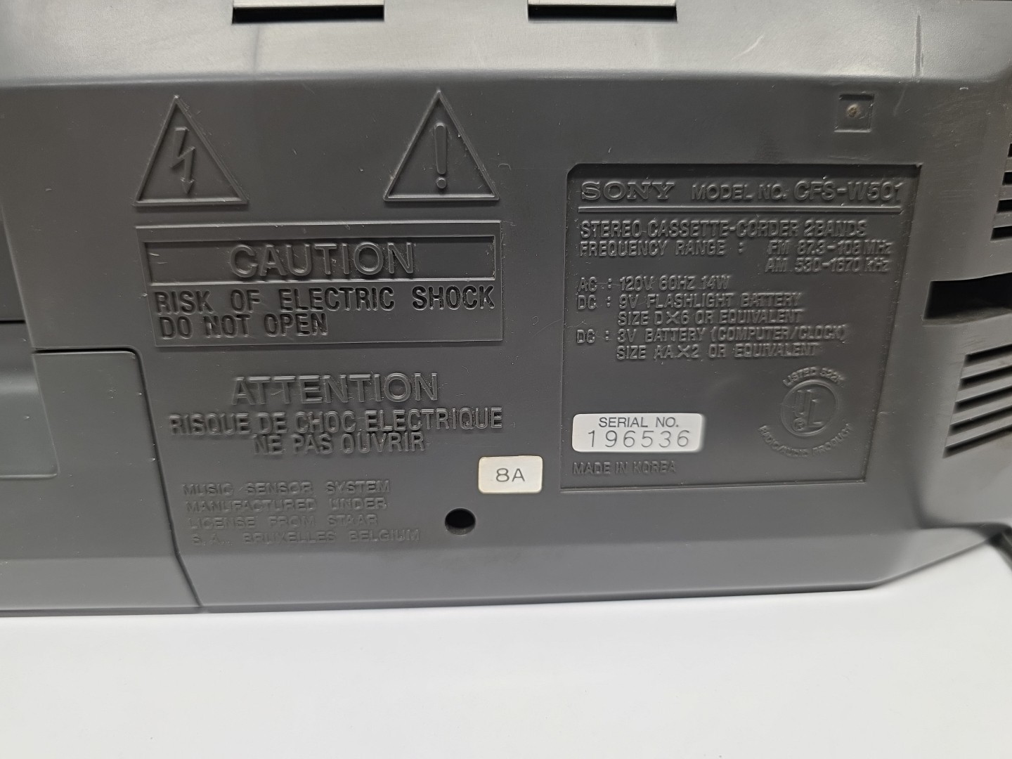 Sony CFS-W501 Soundrider AM FM Dual Cassette Player Only Side B/ Radio Working