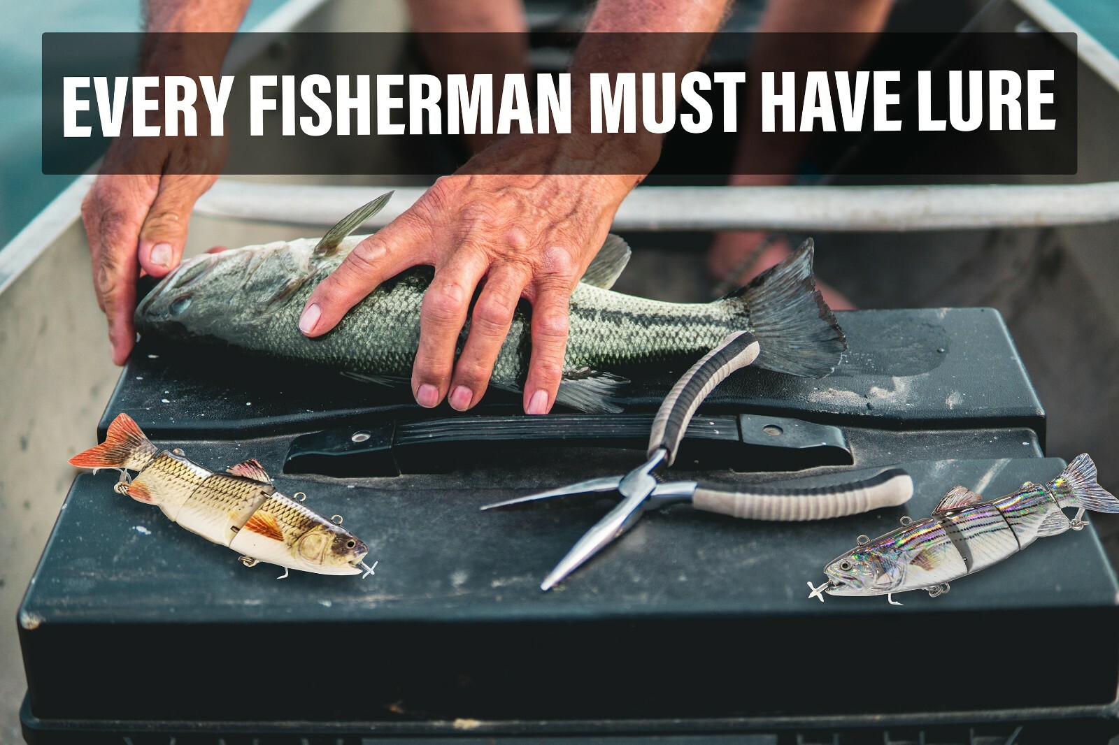 UFISH Fishing Bass Lures Muskie Baits Electric Animated Pike Fishing Lure