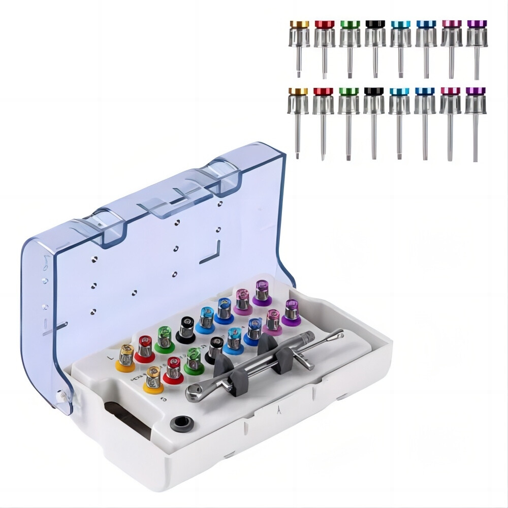 Dental Universal Implant Prosthetic Kit Torque Wrench Screw Drivers Remover Kit