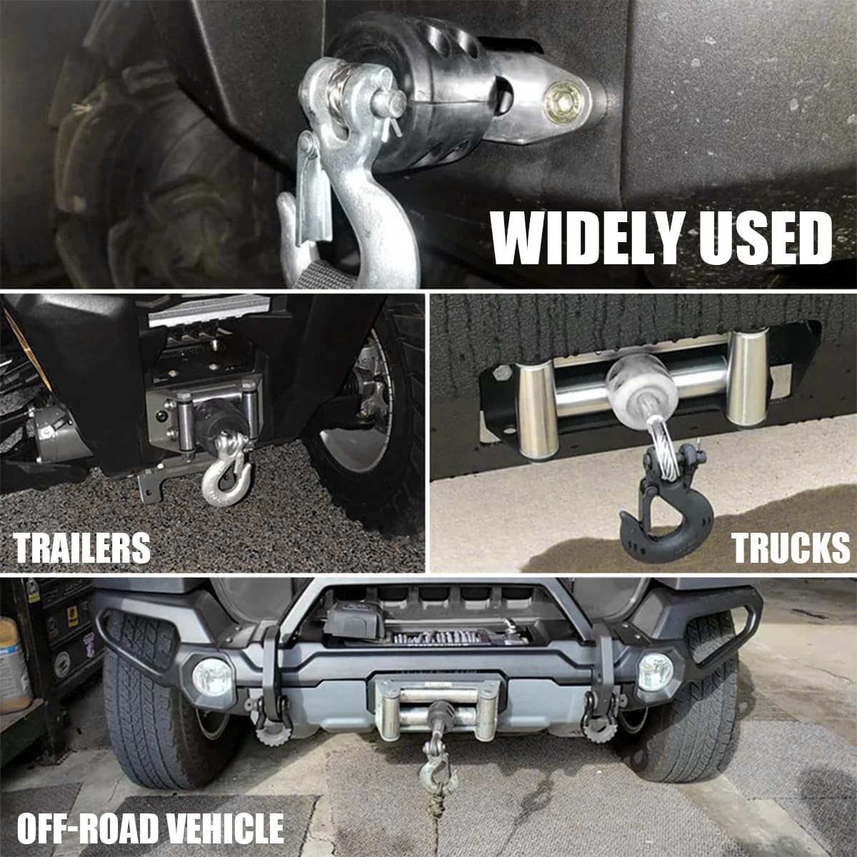 Winch Stopper Stop Rubber Heavy Duty Cable Line Waterproof Rope Hook ATV UTV