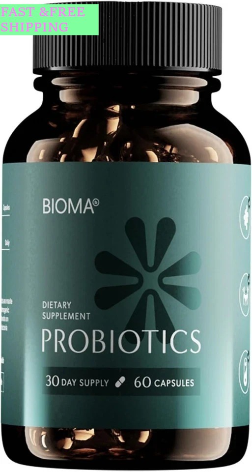1-3 Pack BIOMA Probiotics Digestive Health Gut Support for Men&Women 60Capsules