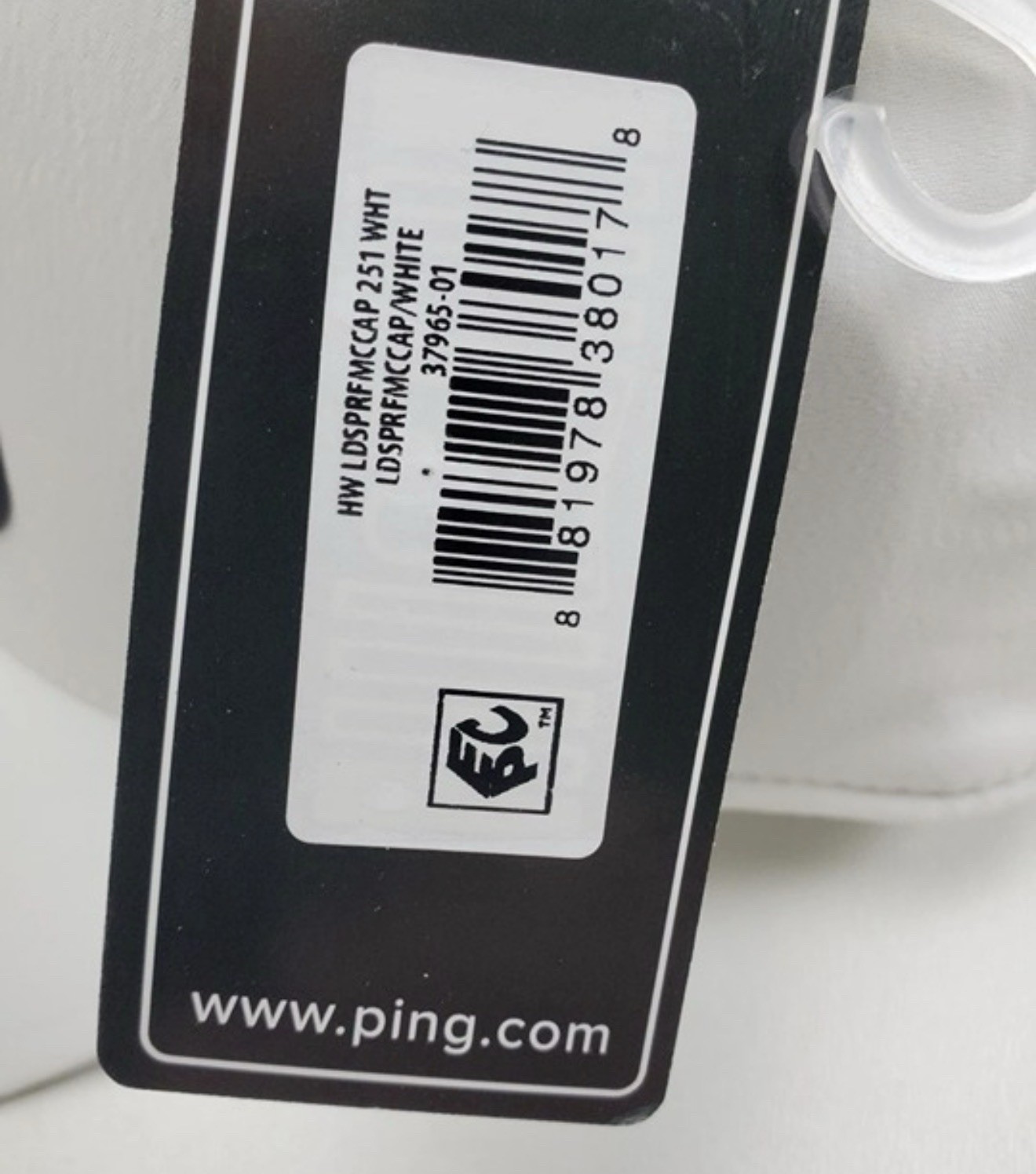 NEW Adult Ping Flex Fit Delta Golf Hat Cap White Lightweight Comfort Strap Back