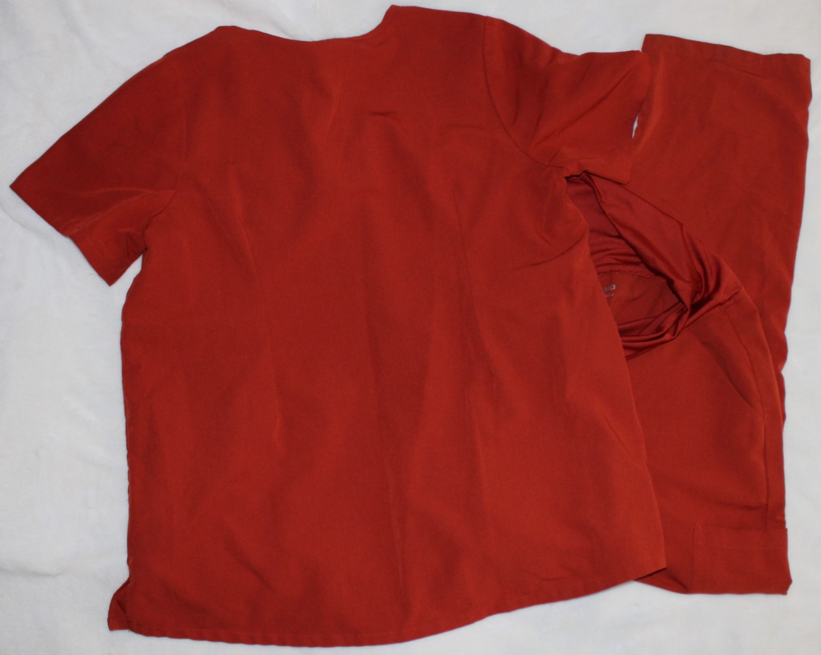 Mandala*Equa-Tek*Maternity Set*Scrubs*Top & Bottoms*Pants*Women Size L*Rust