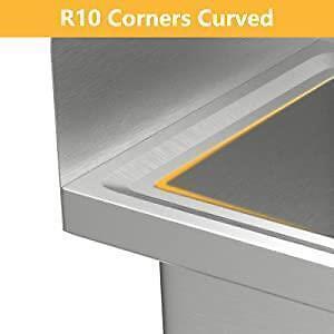 Heavy Duty Commercial Utility Sink Stainless Steel Basin Hand Wash Wall Mount