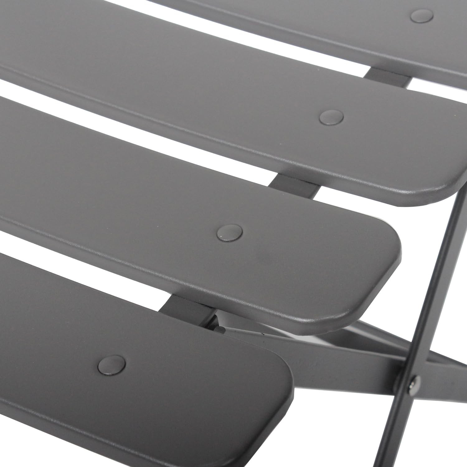 Folding Bistro Table and Chairs 3-Piece Set Outdoor Indoor Patio Furniture Gray