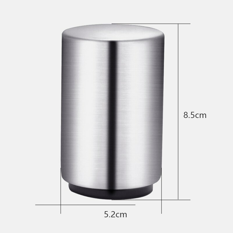 Magnet Automatic Beer Bottle Opener Push Down Soda Cap Collector Stainless Steel