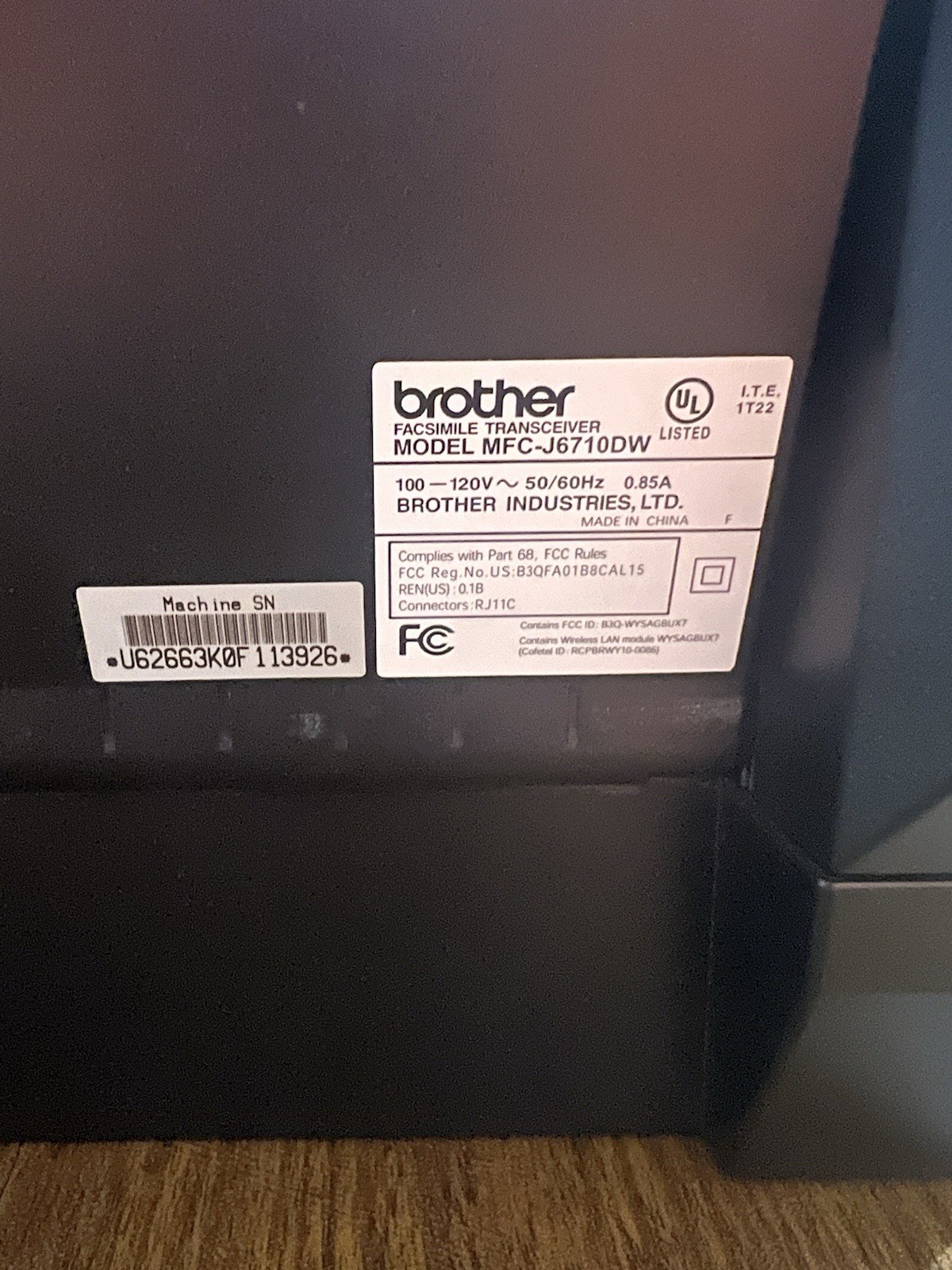 Brother MFC-J6710DW Professional Inkjet All-In-One Printer, Working, Great Price