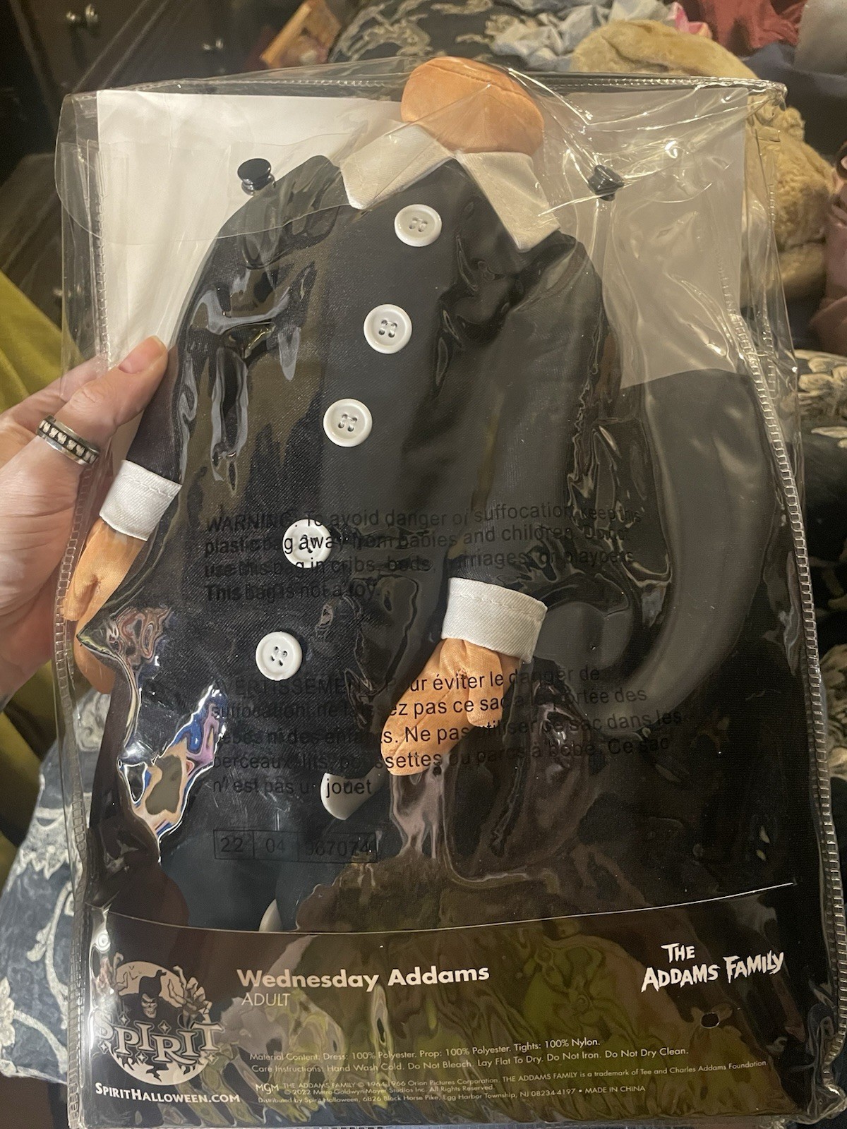 Original Wednesday Addams Costume Old school Women’s X-large With Headless Doll