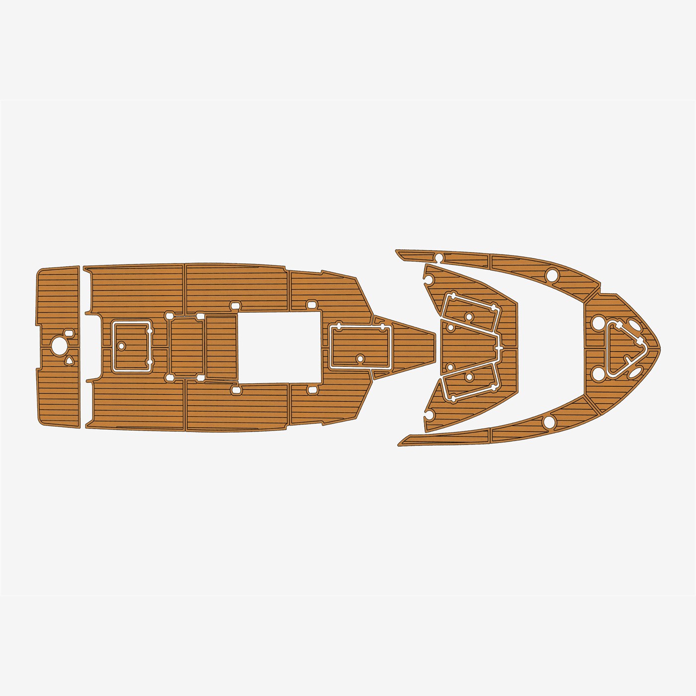 2021-2022 Pair Customs 21 Faux EVA teak Marine foam Floor