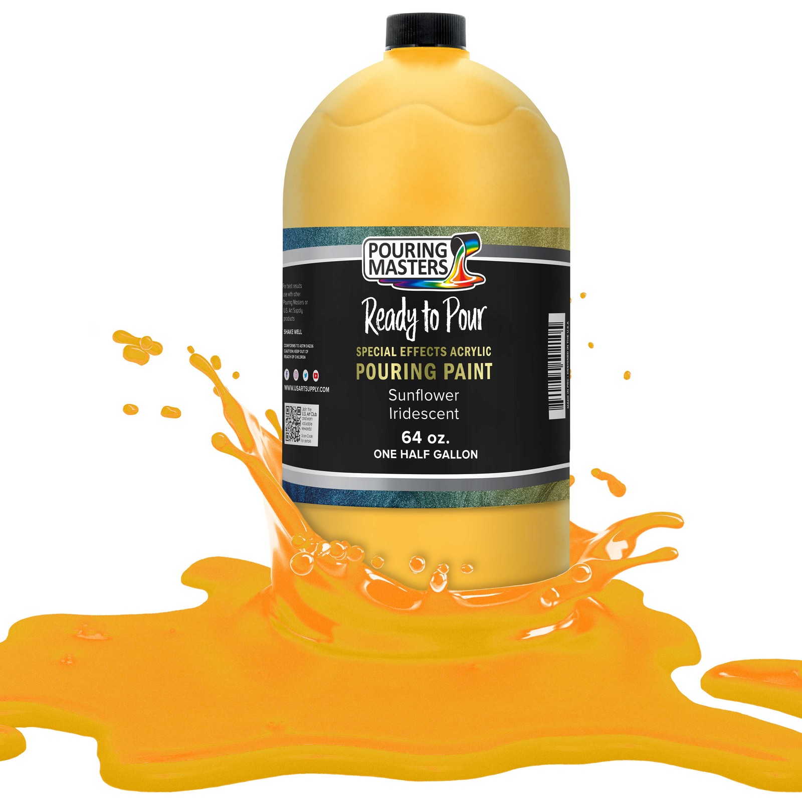 Sunflower Iridescent Special Effects Pouring Paint - Half Gallon Bottle