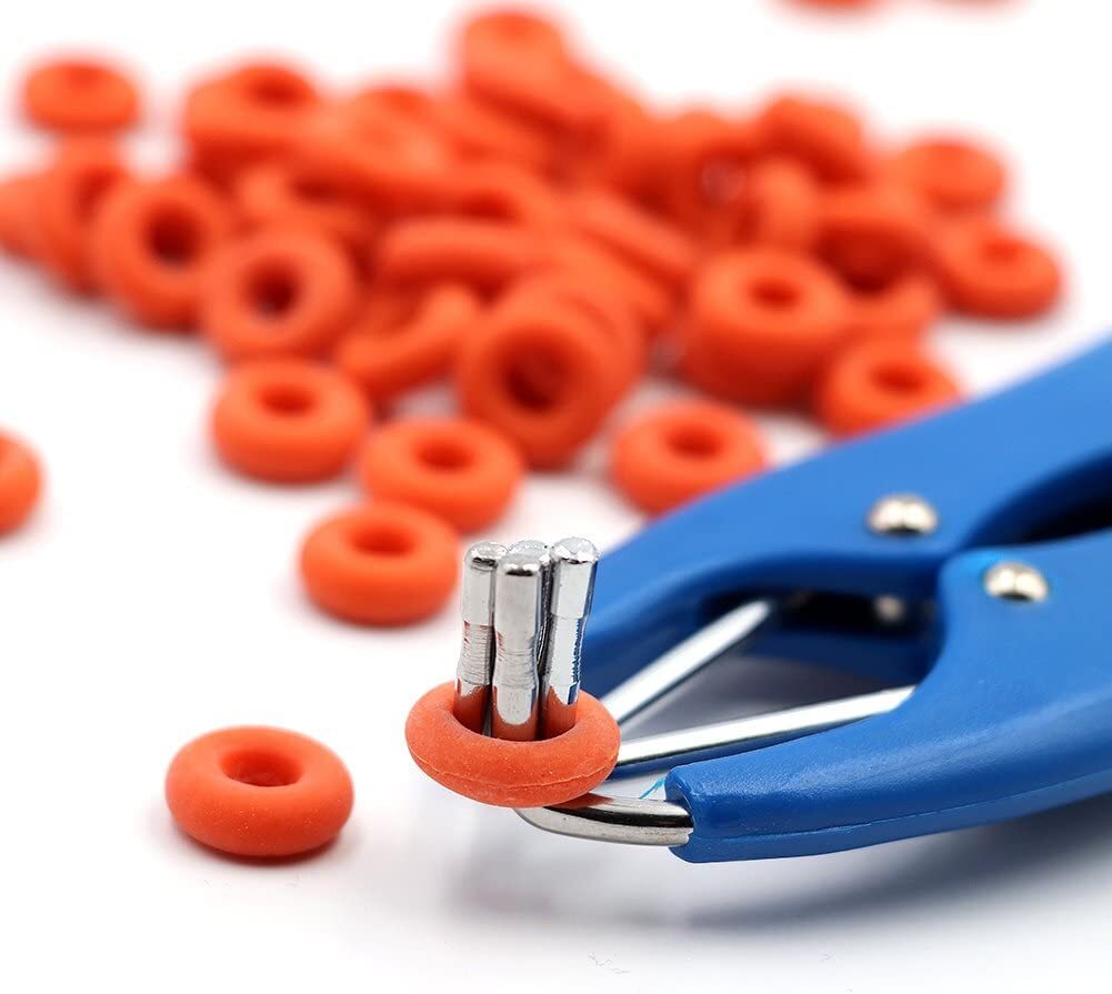 Goat Castration Bander Calves Castrator Tool for Lambs and Piglet & 100pcs Rings