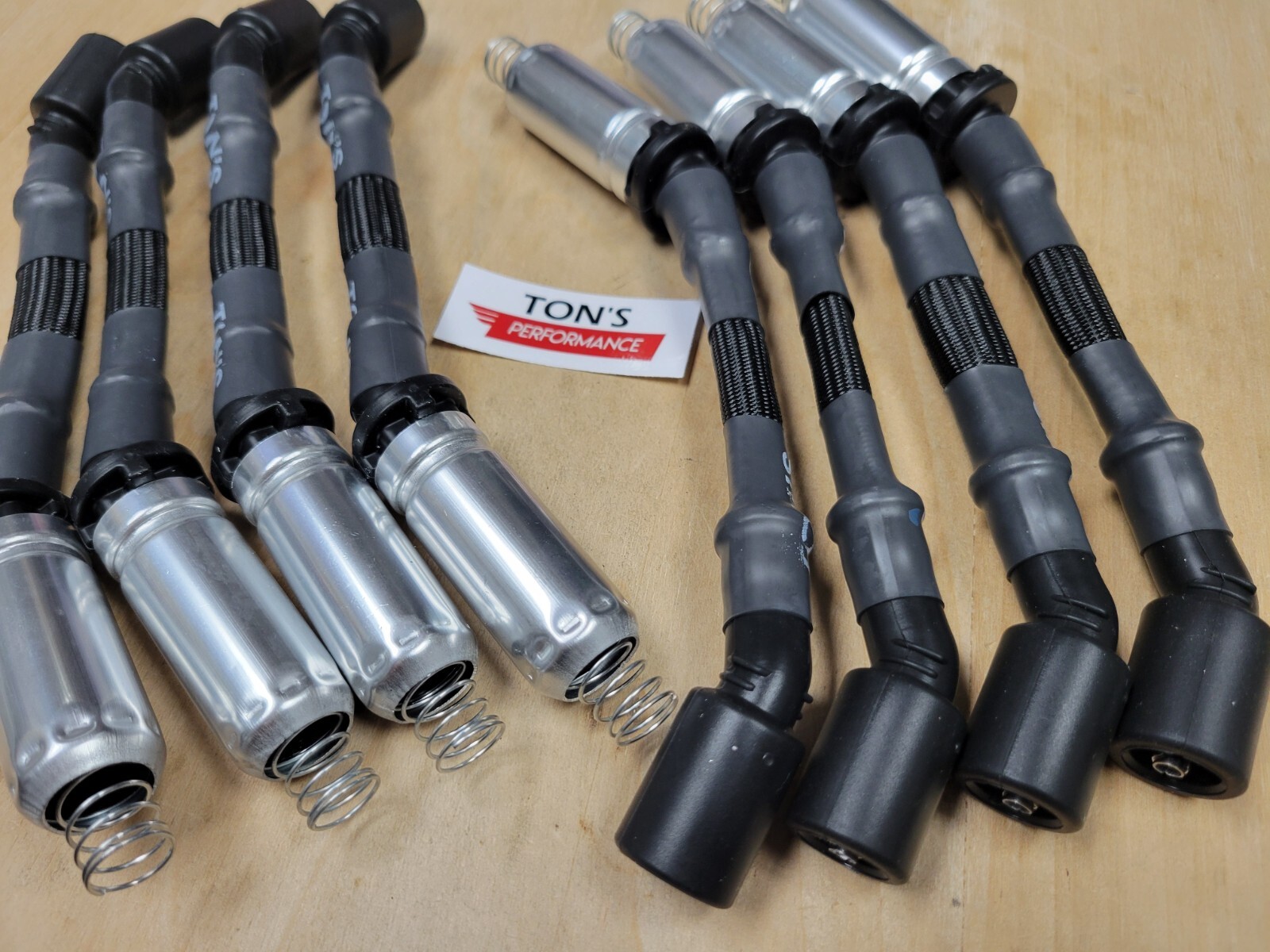 Black Sleeved LS Car Spark Plug Wire Set 10mm Wires for LS1 LS2 LS3 L99 L76 L77