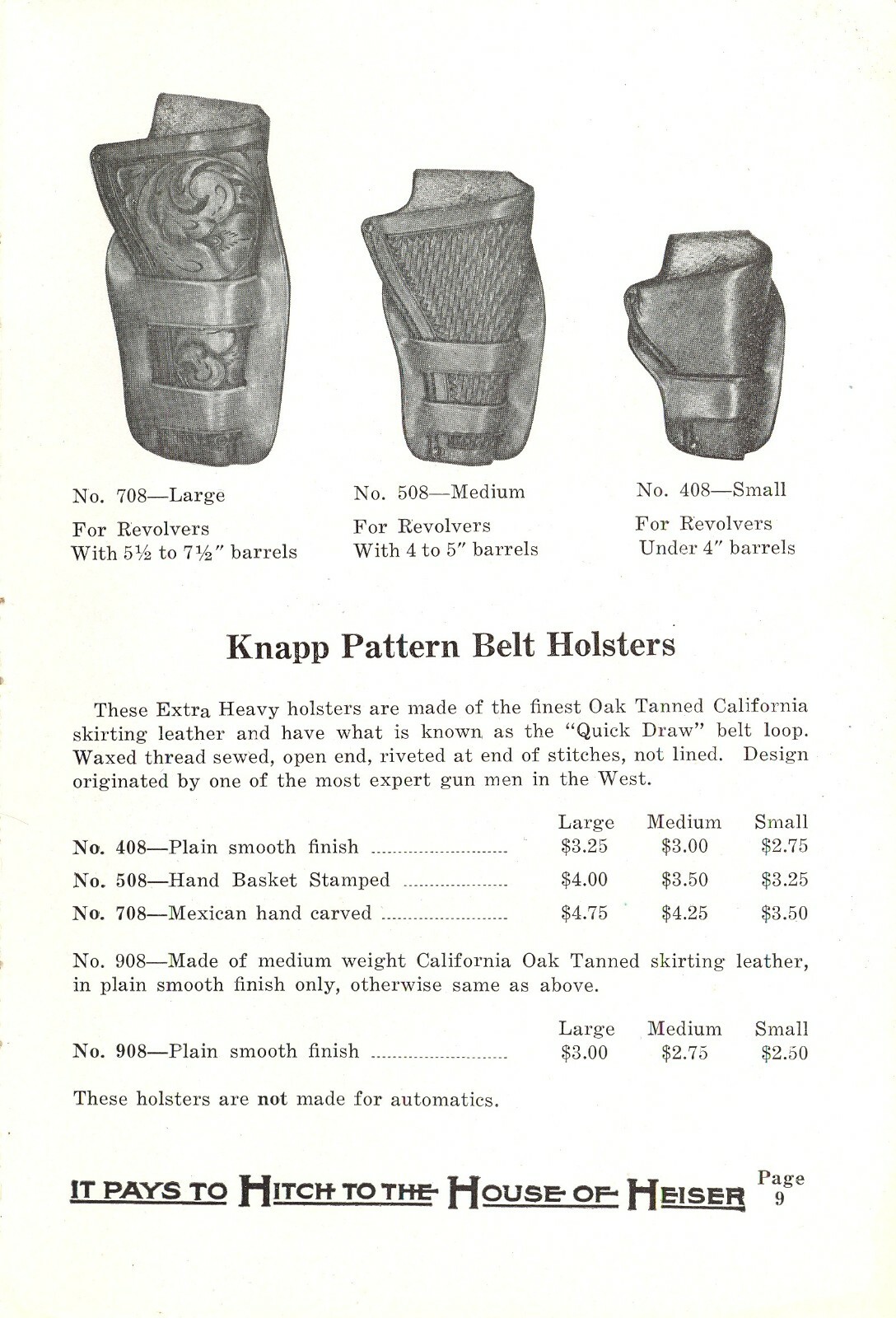 Heiser Catalog #20 (Smoking Gunman) on CD - Gun Leather and much more....