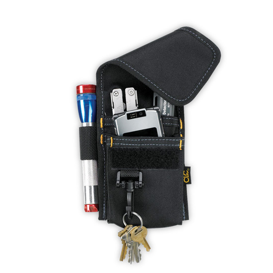 CLC 1104 - 4 POCKET MULTI-PURPOSE ACCESSORY ACCESSORIES TOOL HOLDER POUCH w/CLIP