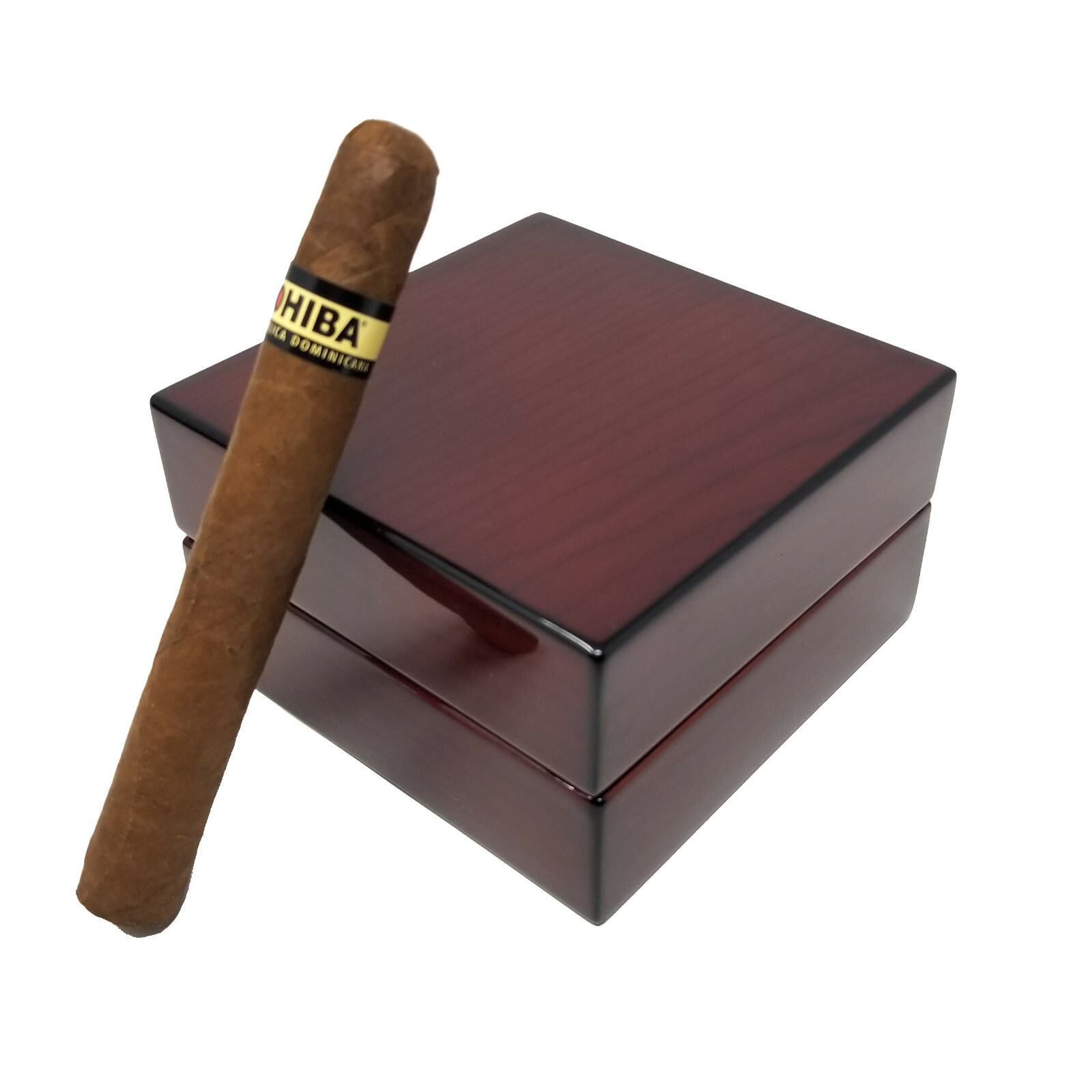 Wood Folding Low Luster,Cigar Ashtray with Guillotine Cutter & Bullet Punch Set