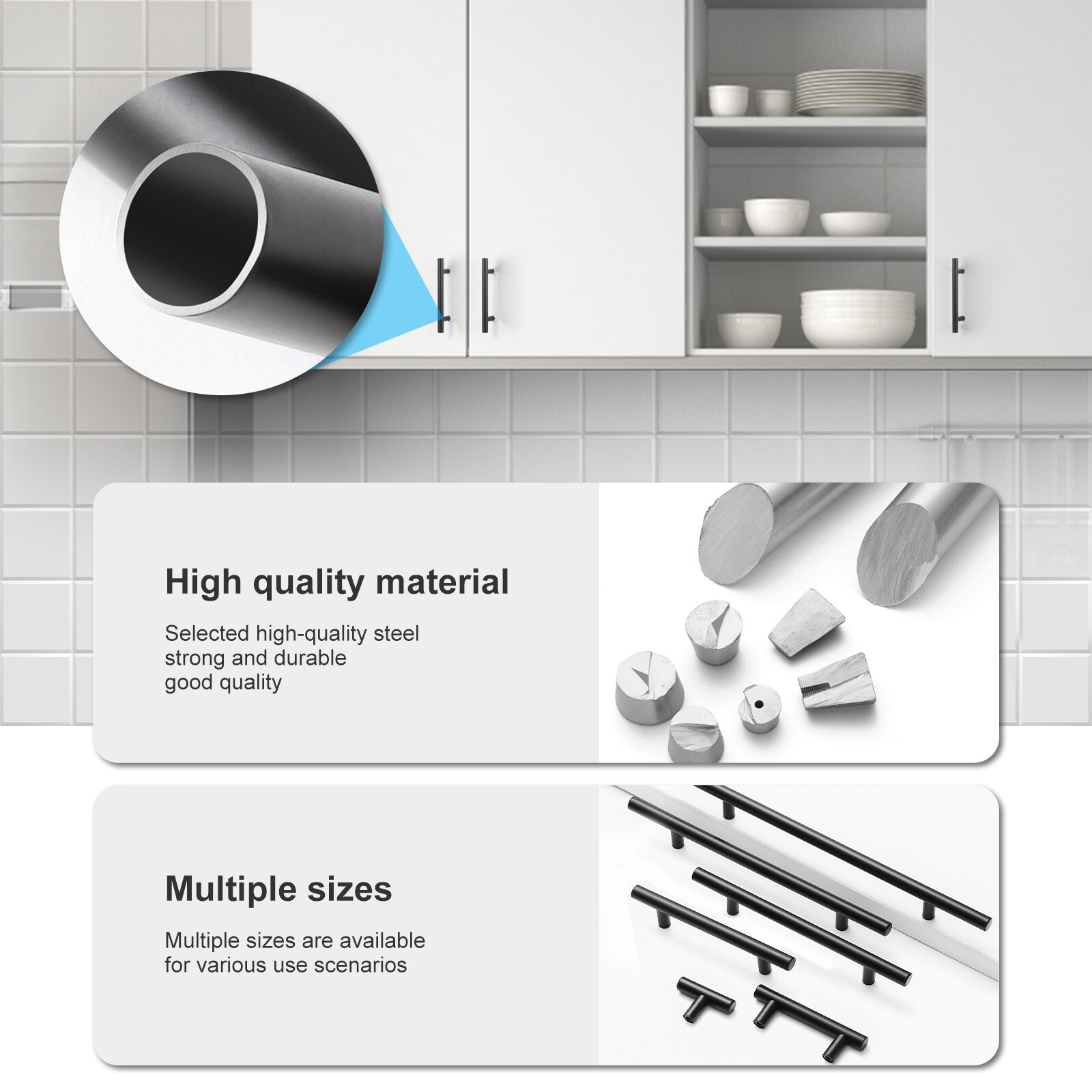 Lot Kitchen Cabinet Pulls Stainless Steel Cupboard Drawer T Bar Handles 2''-16''