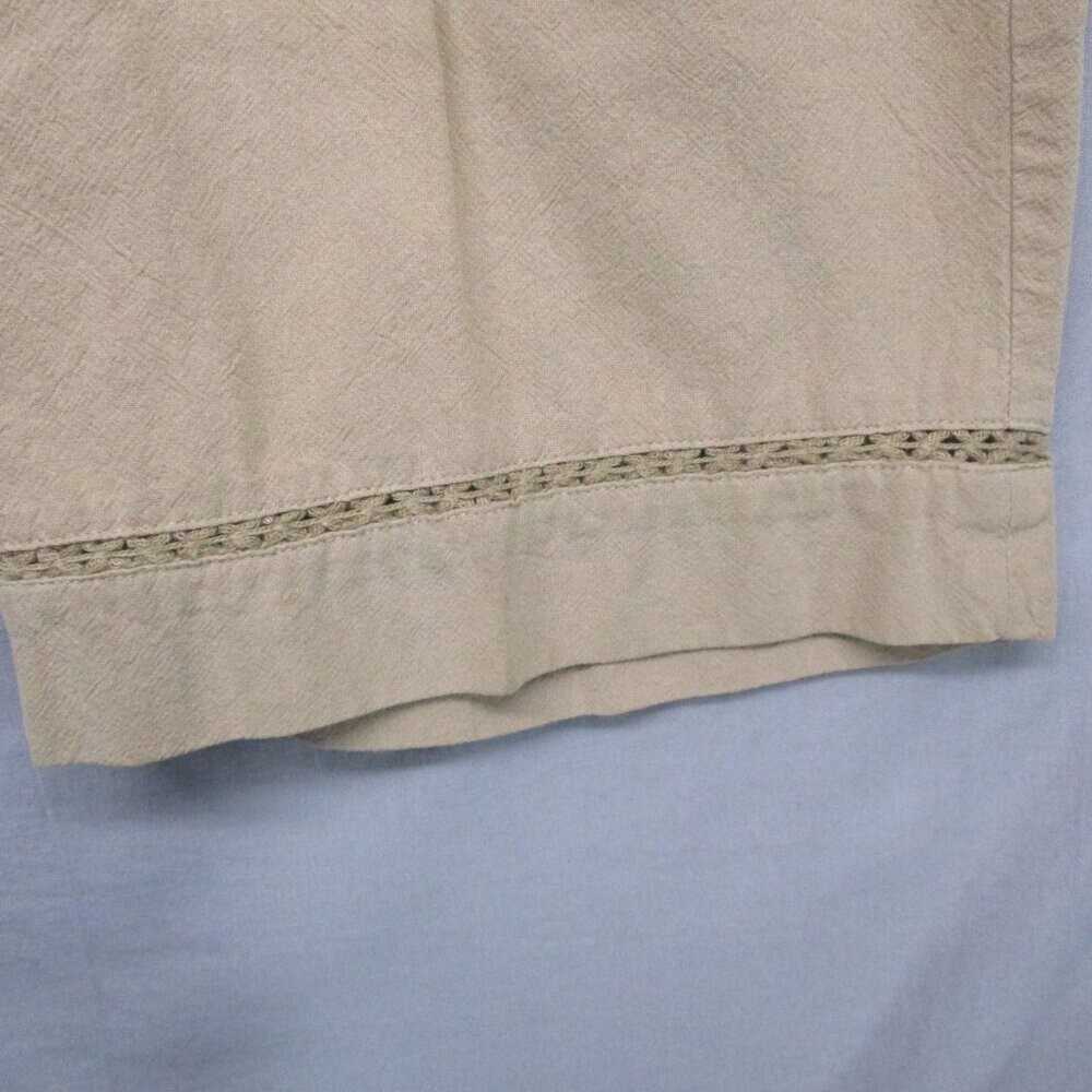 Alfred Dunner Gaucho Capri Pants 100% Cotton Beige Women Size | 12P