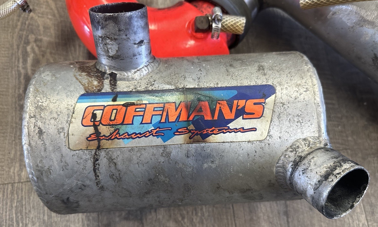 Kawasaki 650 SC, TS Coffman exhaust pipe muffler manifold