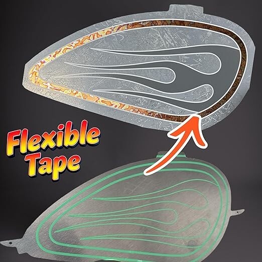 LiME LiNE 1/4" Flexible Vinyl Fine Line Masking Tape for Automotive Custom Paint