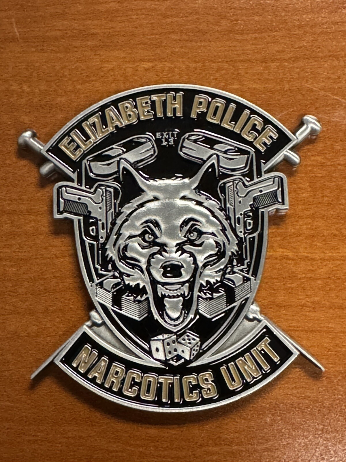 Elizabeth Police Department New Jersey PD Narcotics Unit Challenge Coin Patch NJ