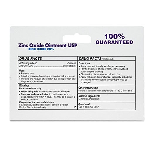 Zinc Oxide Ointment 20% 2 oz Tube (2 Pack) (Total 4 oz)