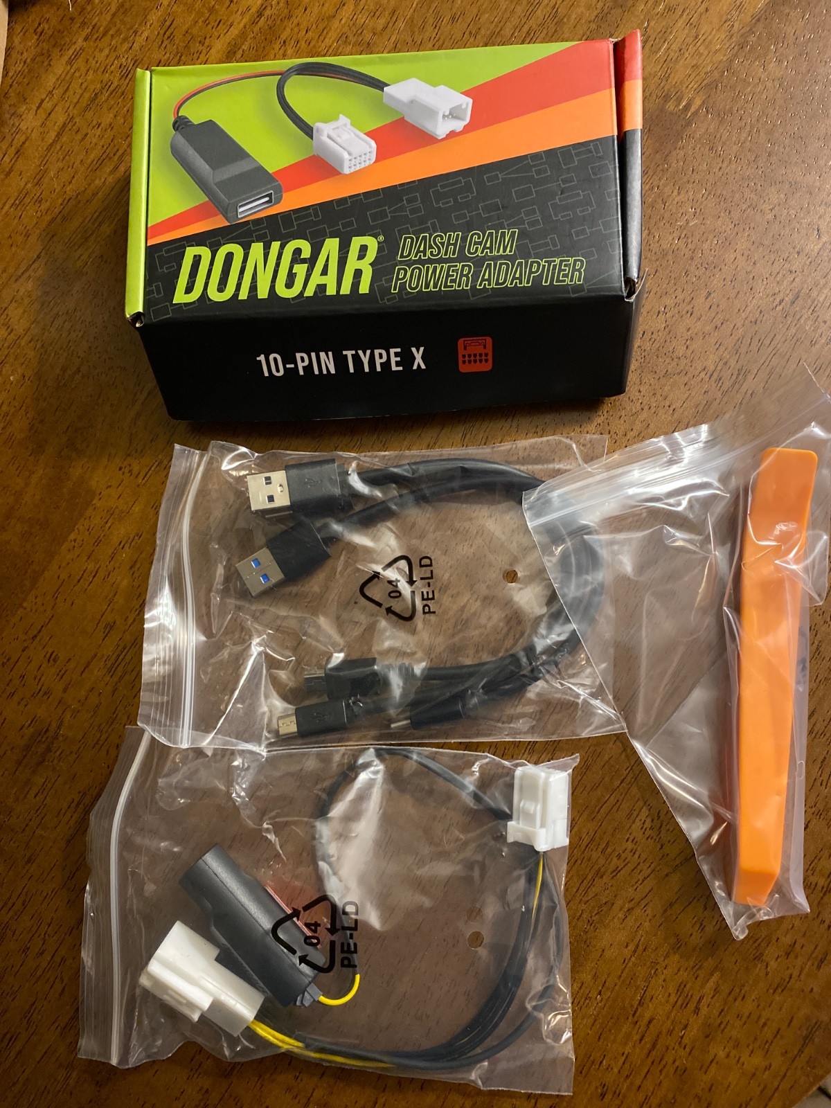 Dongar Dashcam Power Adapter (10-Pin Type X) New Open Box