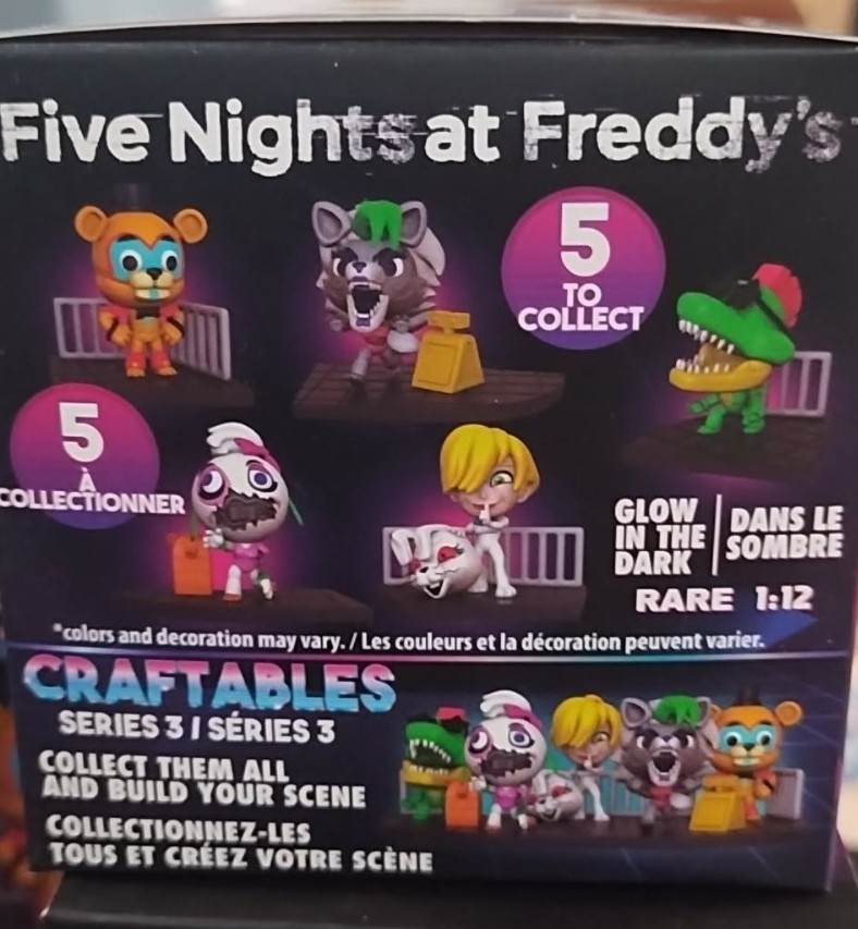 FIVE NIGHTS AT FREDDY'S S3 Security Breach Craftables 12X Brand New UNOPENED 12X