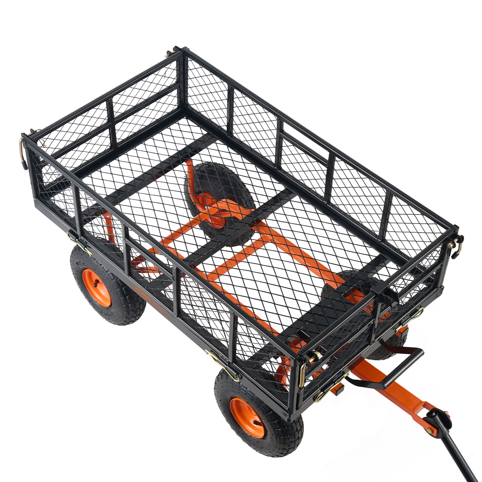VEVOR Garden Dump Cart Heavy-duty Metal Yard Carts and Wagons 400 lbs Loading