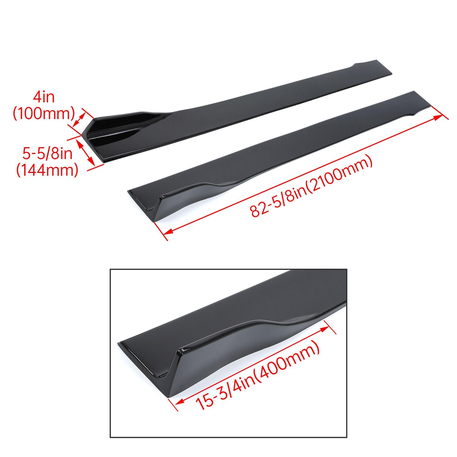 2.1M Whole Piece Side Skirt Extension Splitter Lip For Infiniti Q50 2014-23