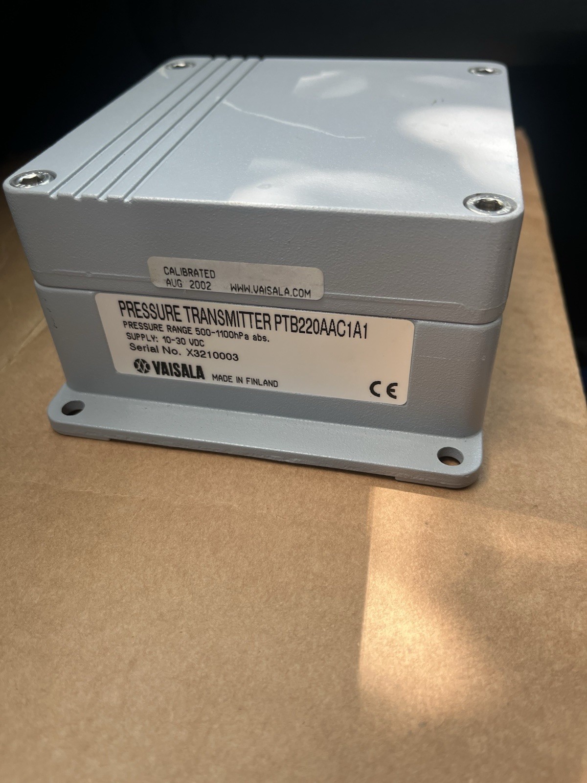 VAISALA PTB220 Pressure Transmitter PTB220AAC1A1 (500-1100hPa)