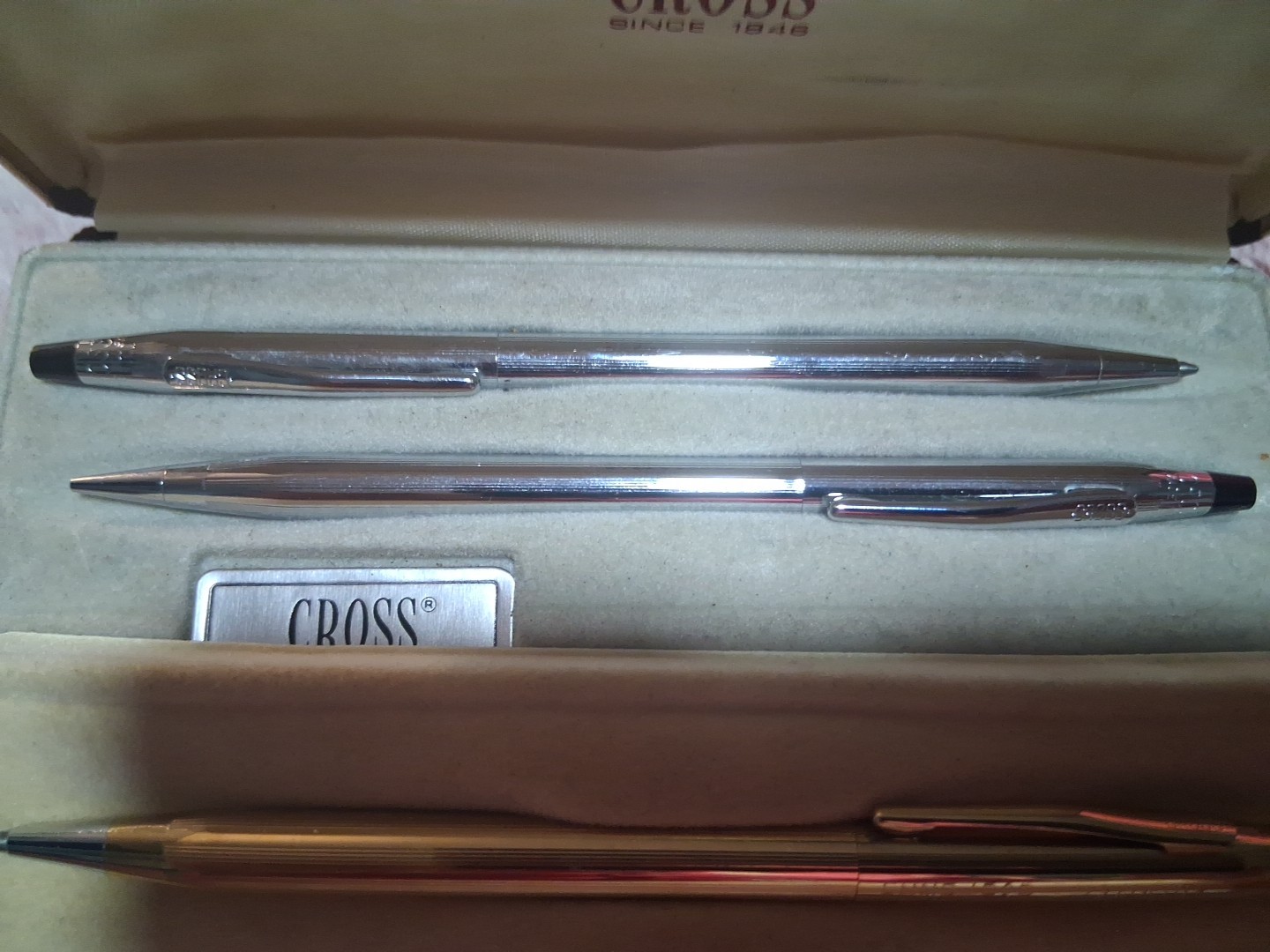 Cross Classic Century Executive Pen& Pencil Collection 10K Gold Filled & Chrome