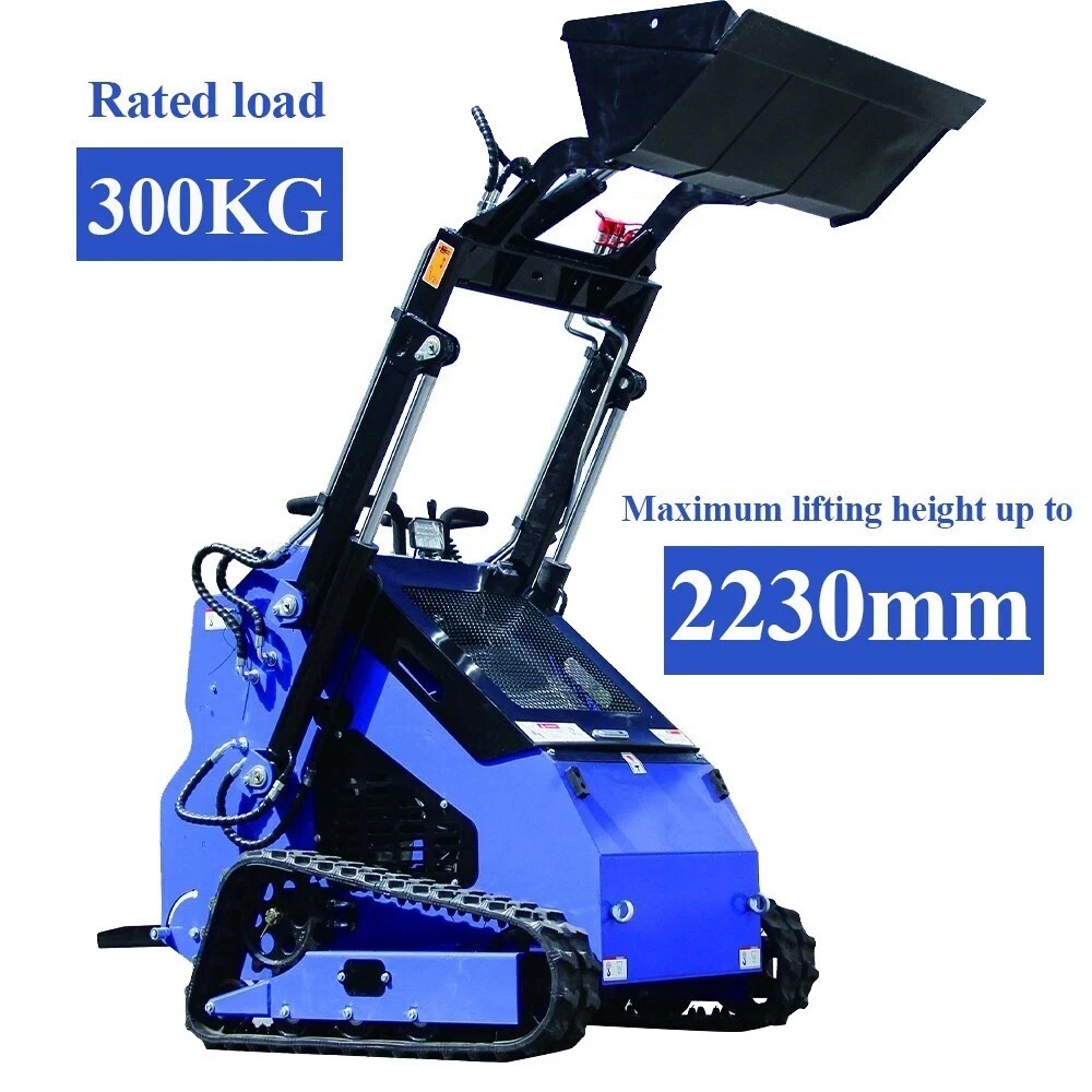 Mini Skid Steer Loader 23HP Tracked Loader 2 cylinder with 2attachment Free Ship