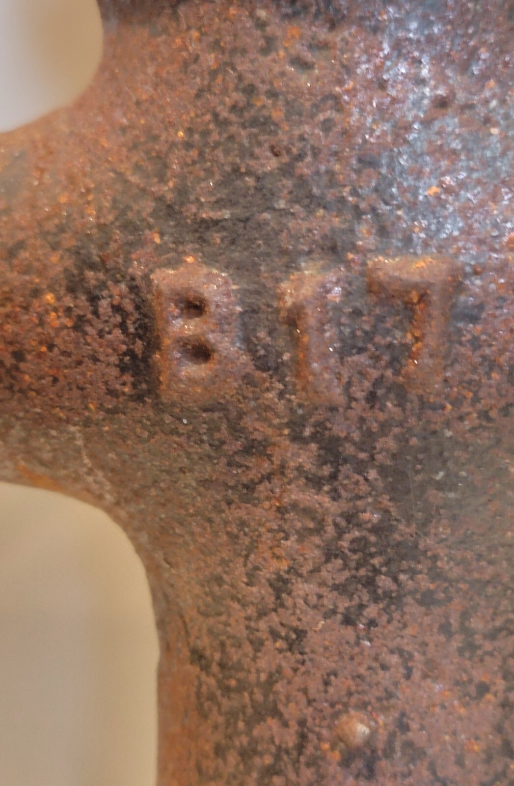 Curious Antique 9" Cast Iron Cross Bollard Mooring/Hay Budden/Nautical? MARKED