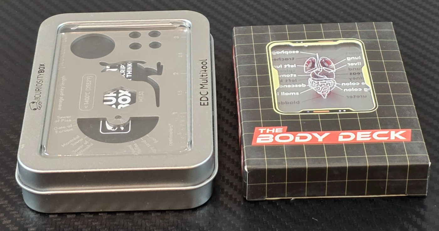 The Curiosity Box The Body Deck Human Anatomy & The EDC Multifool Card