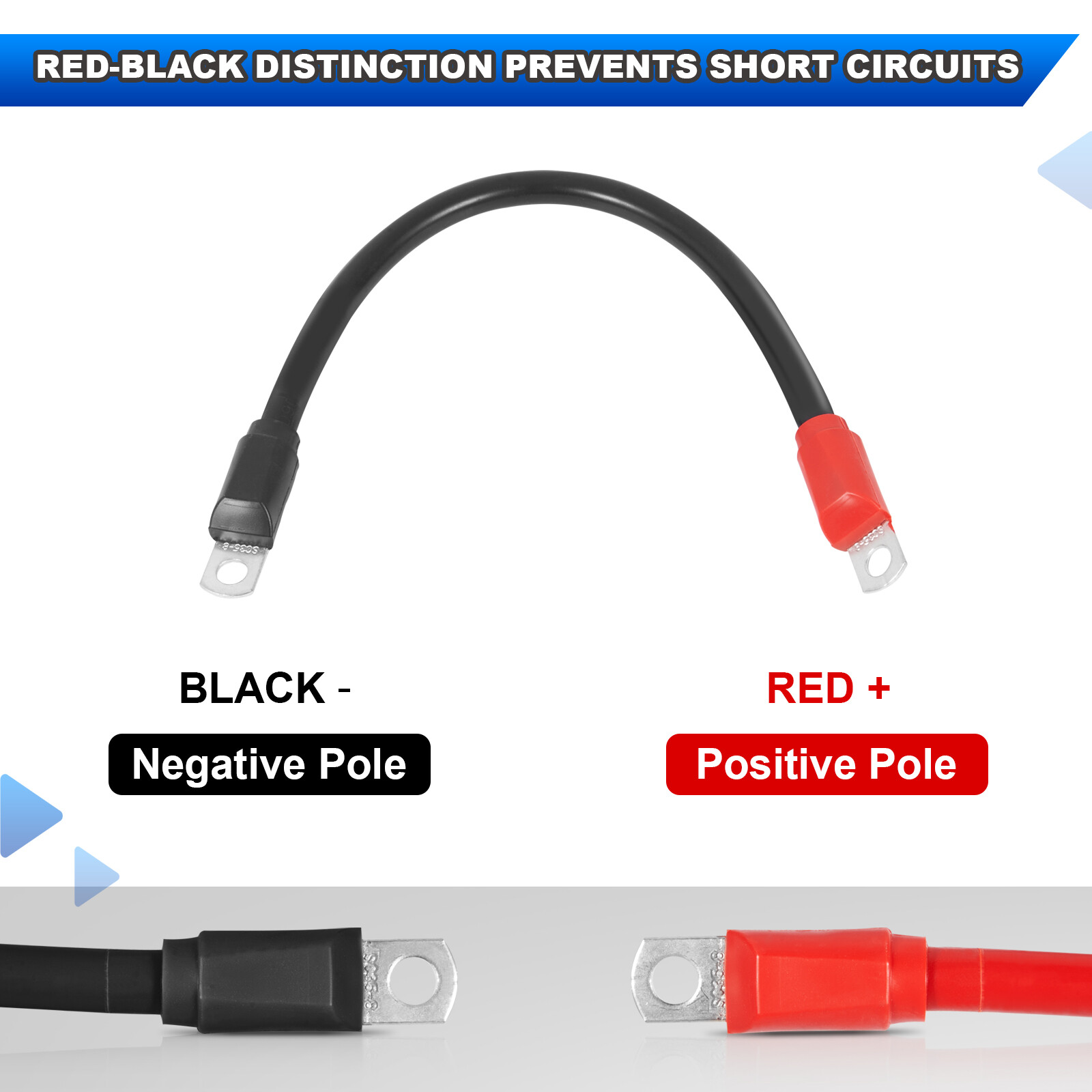7Pcs Golf Cart Battery Cables Wiring Kit for EZGO TXT 1994-up 36 and 48 Volt