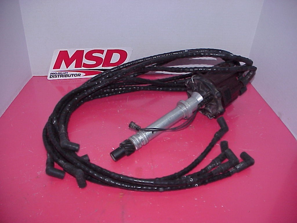 Vintage MSD Pro Billet SB & BB Chevy V8 Distributor with Smiley's Wires