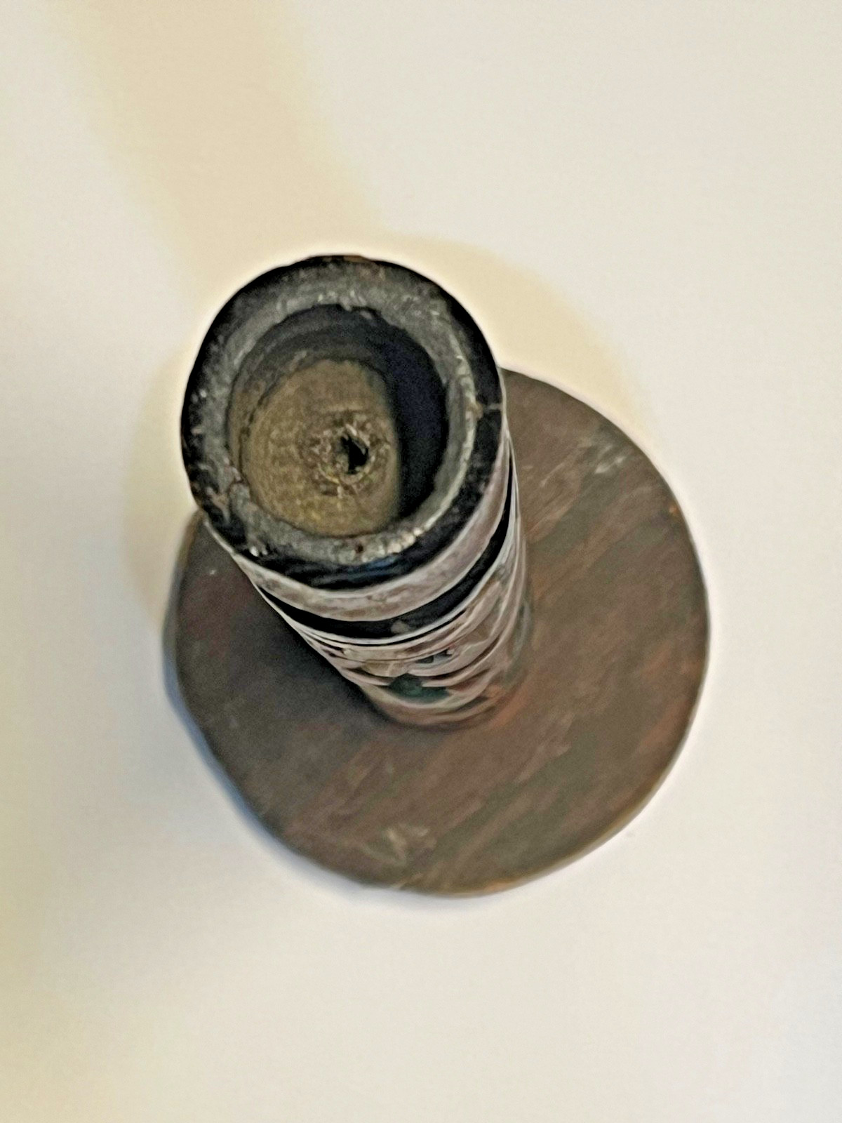 Fine Old Northwest Coast Salish or Nu-Chah-Nulth Indian Totem Candlestick; 1890s