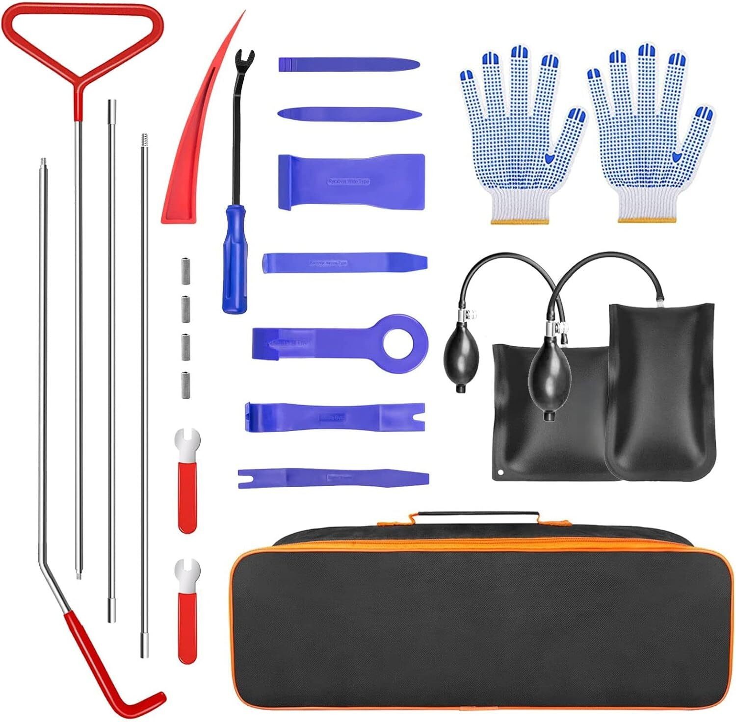 24PCS Professional Car Door Window Emergency Open Unlock Lock Out Auto Tool Kit
