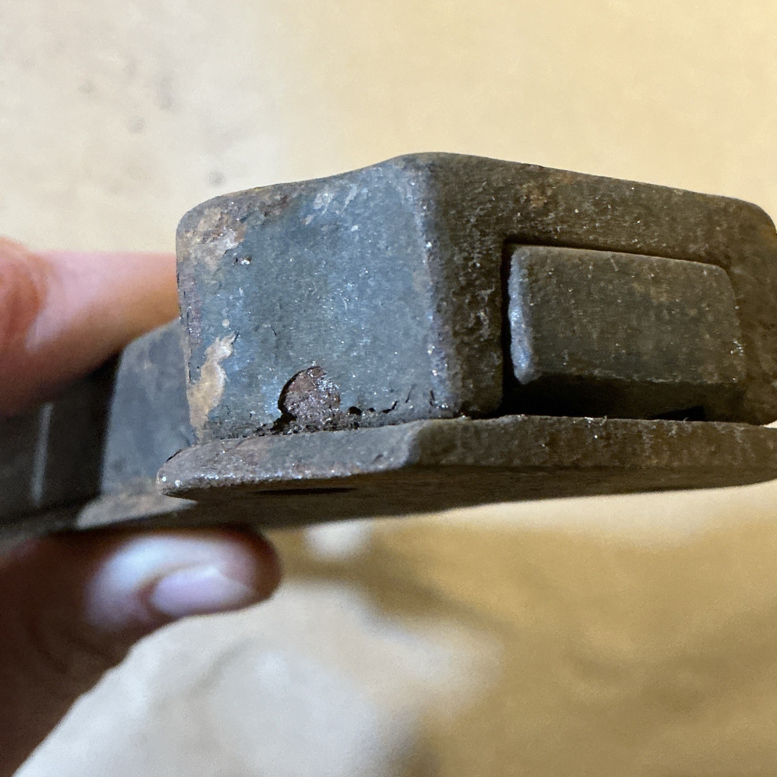 Antique Victorian Cast Metal Door Lock Surface Latch As Is INV-AT13