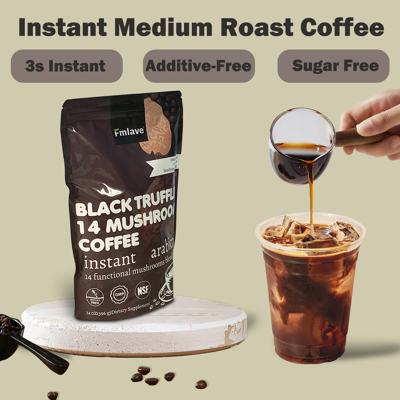 2 Pack Mushroom Coffee 100% Authentic USA FREE SHIPPING Organic 396g Per pack