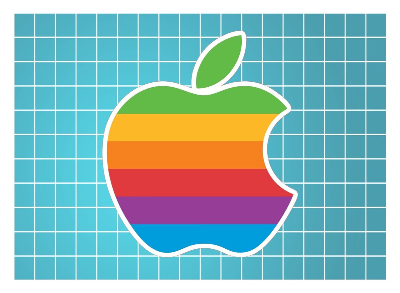 Apple Computers Logo Die Cut Laminated Vinyl Sticker/Decal - Macintosh