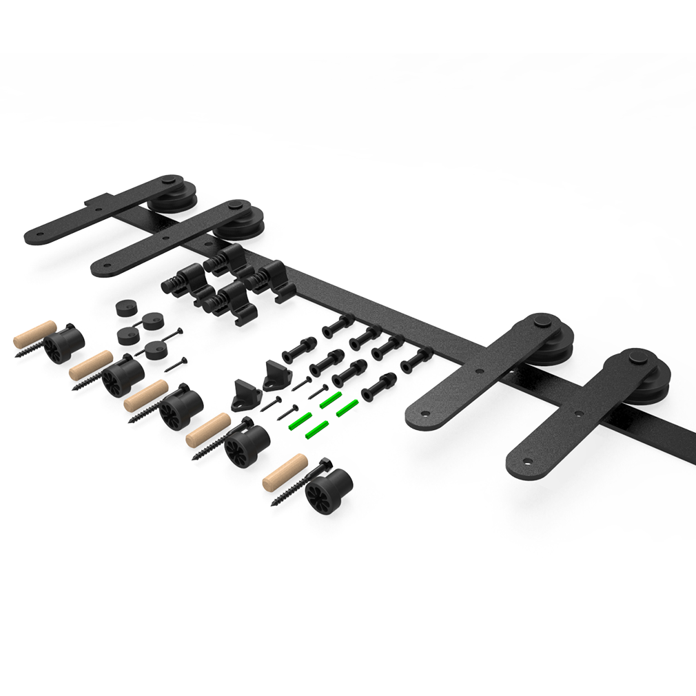 4FT -20FT Sliding Barn Door Hardware Track Single/Double Door Kit, Home/Kitchen