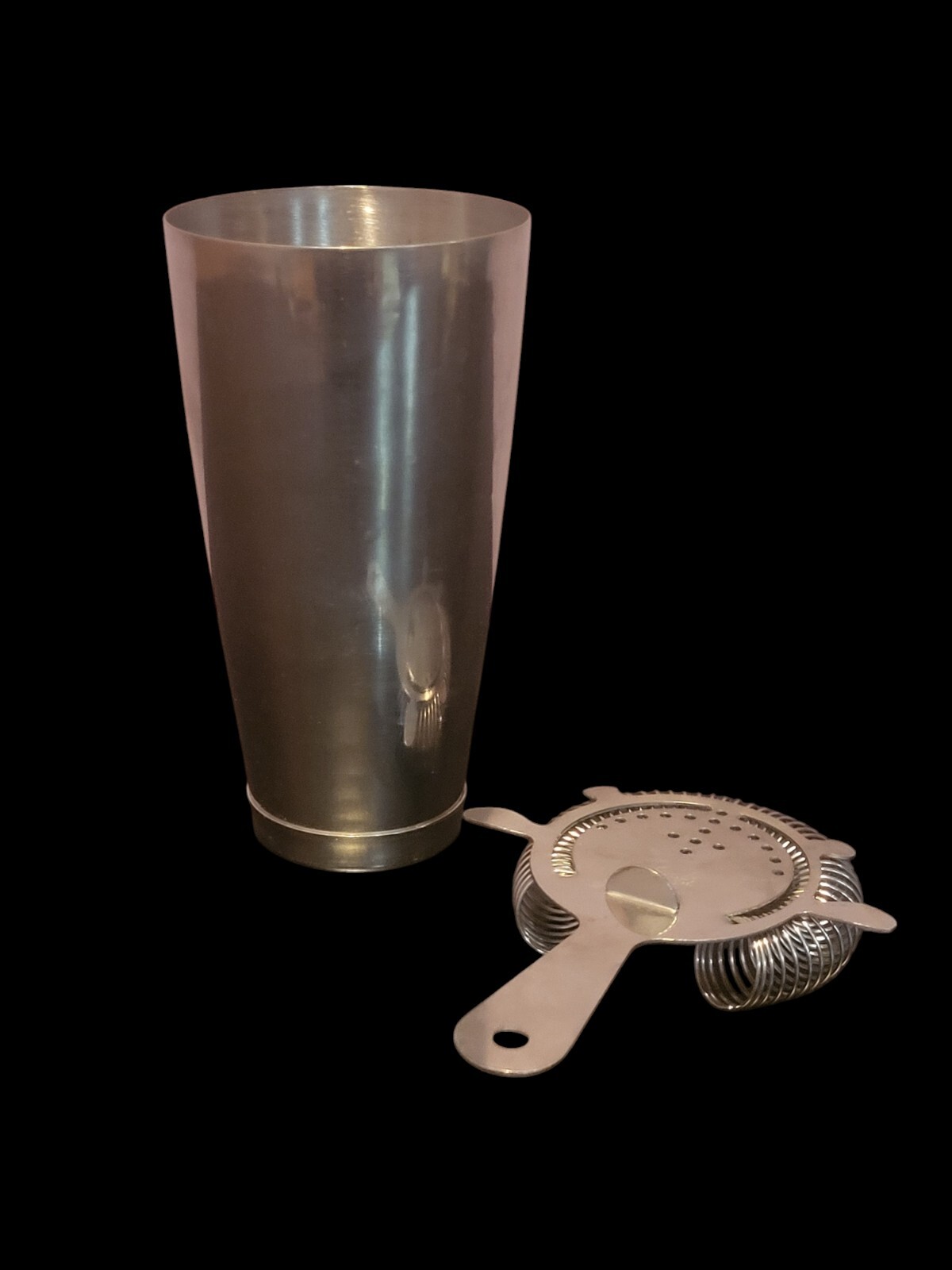 2 pc Stainless Steel Pint Cocktail Shaker with Strainer