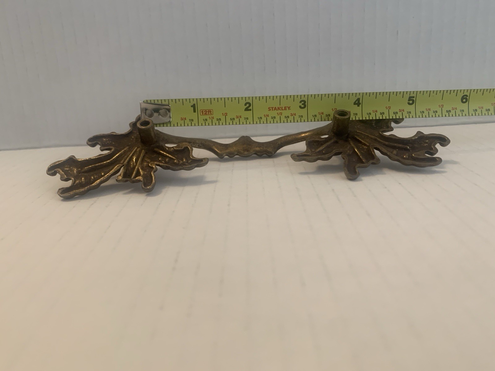 Vintage French Provincial Leaf Drawer Pull Handle No Screws