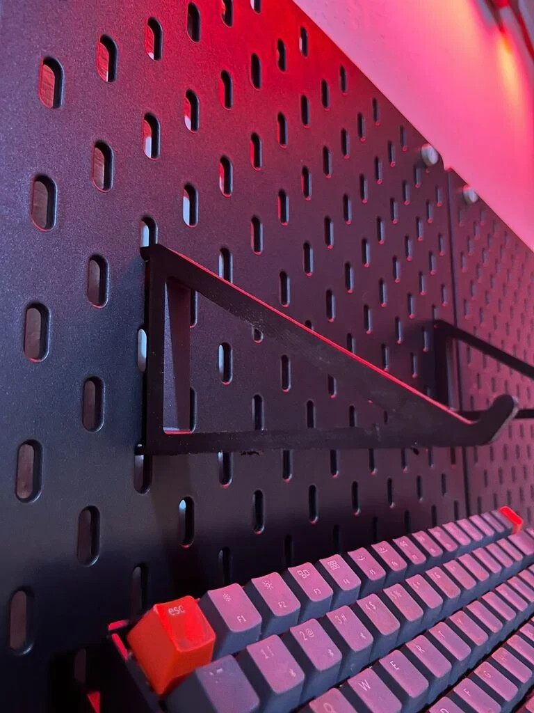 2x IKEA SKADIS PEGBOARD ACCESSORY Mechanical Keyboard Mount Holder