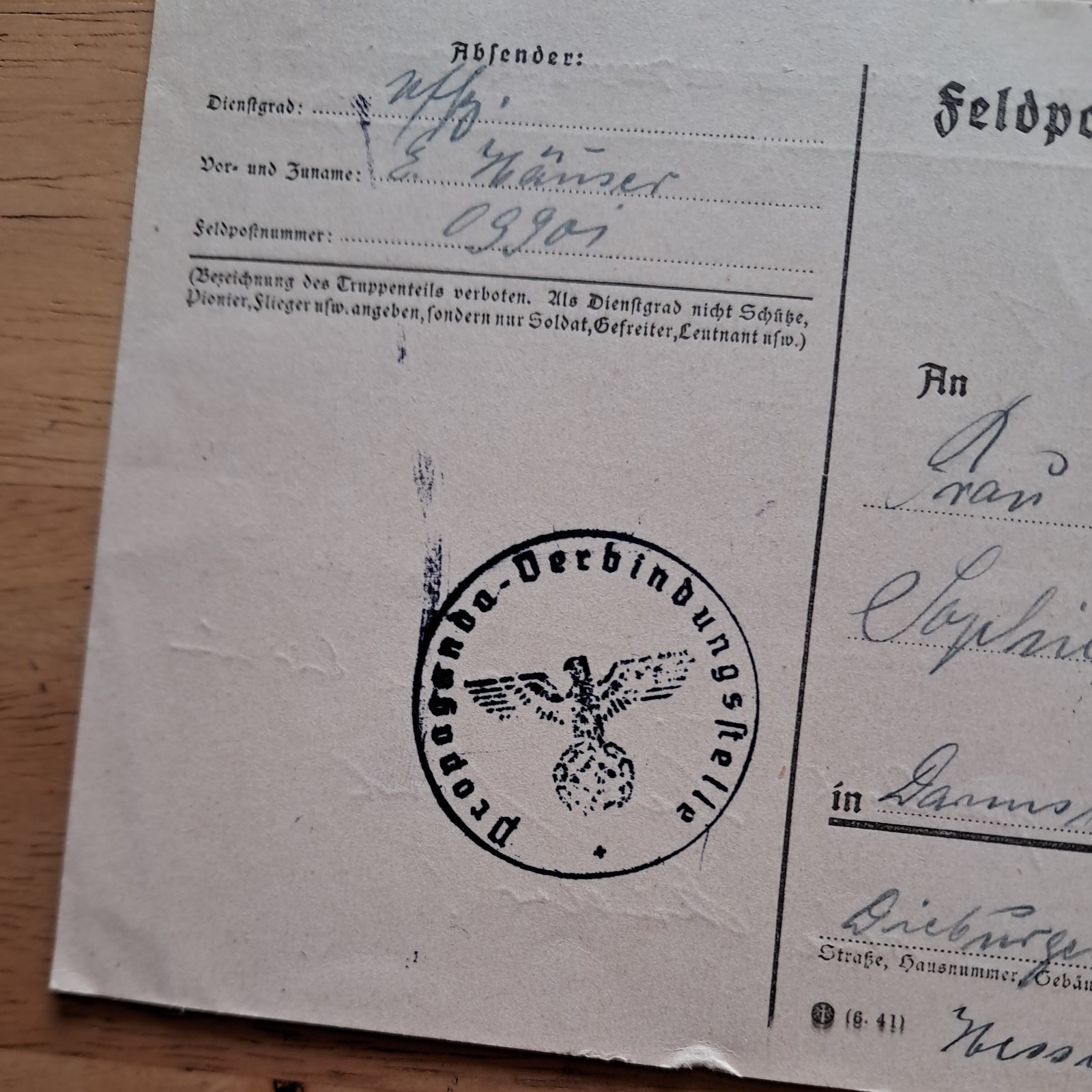 MILITARY MAIL 3 x GERMAN GERMANY FELDPOST COVERS ,